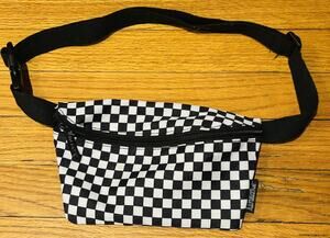 Fydelity Black & White Checkered Fanny Pack